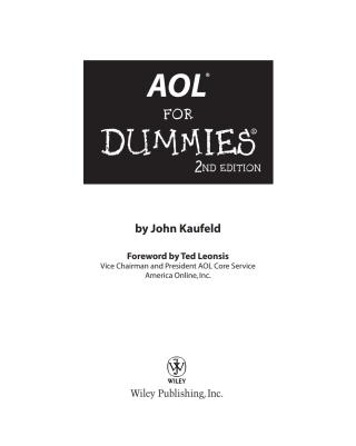 Immagine di copertina: AOL For Dummies 1st edition 9780764558115