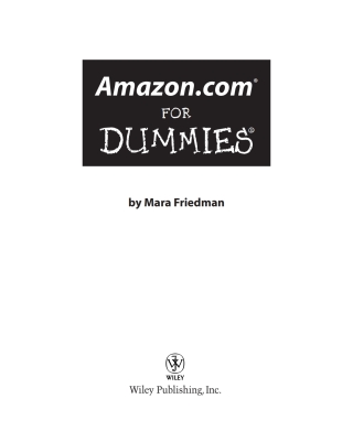 Imagen de portada: Amazon.com For Dummies 1st edition 9780764558405
