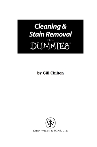 Immagine di copertina: Cleaning and Stain Removal for Dummies 1st edition 9780764570292
