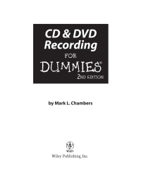 Cover image: CD and DVD Recording For Dummies 2nd edition 9780764559563