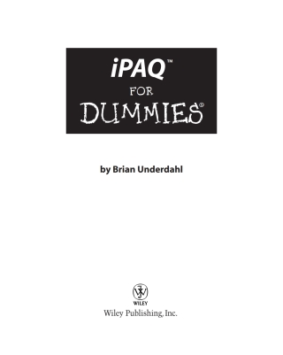 Immagine di copertina: iPAQ For Dummies 1st edition 9780764567698