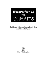 Cover image: WordPerfect 12 For Dummies 1st edition 9780764578083