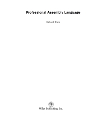 Cover image: Professional Assembly Language 1st edition 9780764579011
