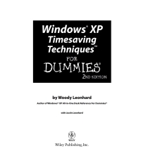 Cover image: Windows XP Timesaving Techniques For Dummies 2nd edition 9780764578830