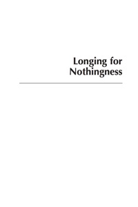 Cover image: Longing for Nothingness 9780765705778