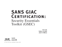 Imagen de portada: SANS GIAC Certification 1st edition 9780768654950