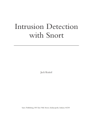 Imagen de portada: Intrusion Detection with Snort 1st edition 9780768663990