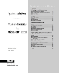 Cover image: VBA and Macros for Microsoft Excel 1st edition 9780768665871