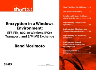 Cover image: Encryption in a Windows Environment 1st edition 9780768668292