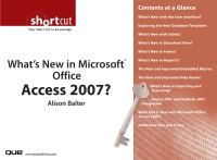 Imagen de portada: What's New in Microsoft Office Access 2007? (Digital Short Cut) 1st edition 9780768668506