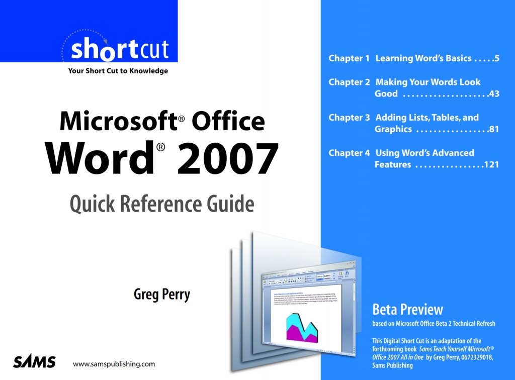 Microsoft Office Word 2007 Quick Reference Guide Beta Preview (Digital Short Cut) 1st Edition