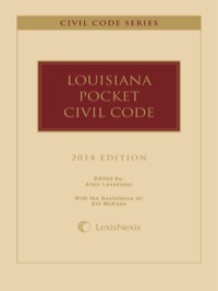 Cover image: Louisiana Pocket Civil Code, 2014 Edition 9780769896304