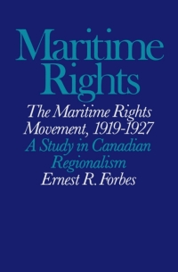 Omslagafbeelding: Maritime Rights Movement/Univ Microfilm 9780773503212
