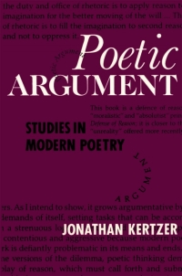 Immagine di copertina: Poetic Argument 9780773506794