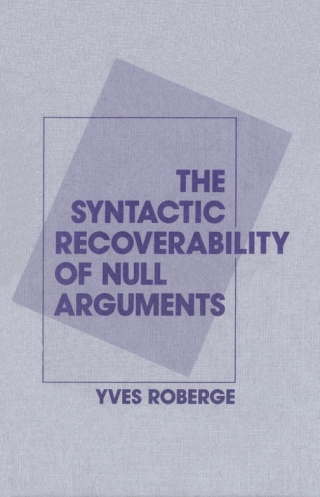 Imagen de portada: Syntactic Recoverability of Null Arguments 9780773507326