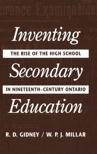 Imagen de portada: Inventing Secondary Education 9780773507876