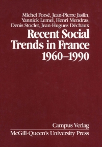 Imagen de portada: Recent Social Trends in France, 1960-1990 9780773508873