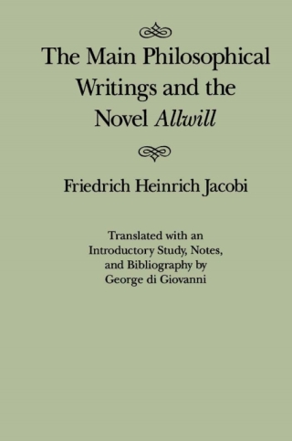 صورة الغلاف: Main Philosophical Writings and the Novel Allwill 9780773510180