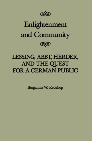 Cover image: Enlightenment and Community 9780773510265