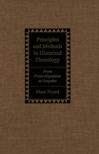 Cover image: Principles and Methods in Historical Phonology 9780773511712