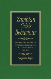 Cover image: Zambian Crisis Behaviour 9780773512191