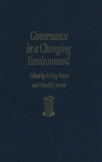 Titelbild: Governance in a Changing Environment 9780773513204