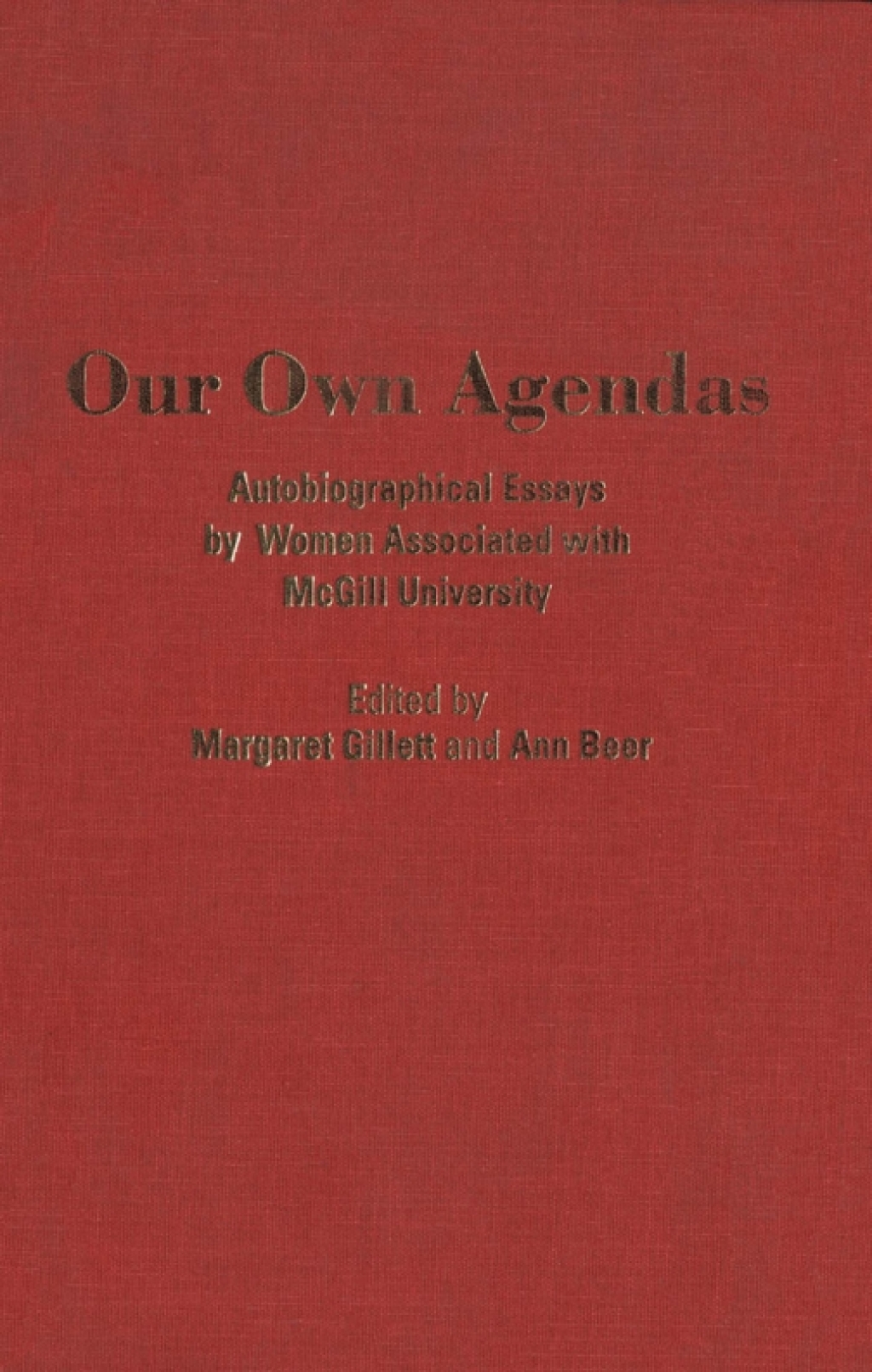 Our Own Agendas eBook