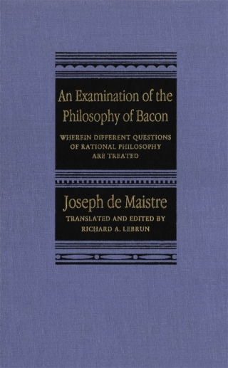 表紙画像: Examination of the Philosophy of Bacon 9780773517271