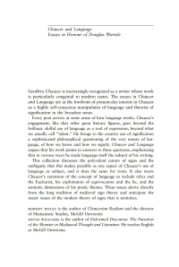 Cover image: Chaucer and Language 9780773521827