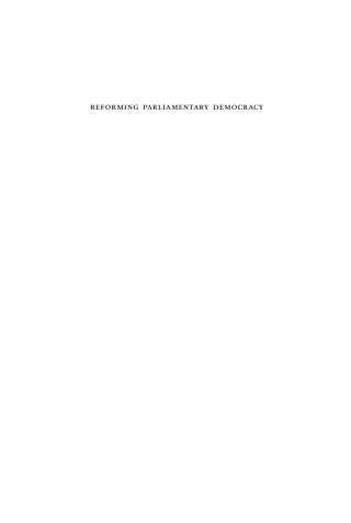 Cover image: Reforming Parliamentary Democracy 9780773525085