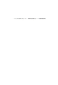 Cover image: Engendering the Republic of Letters 9780773526181