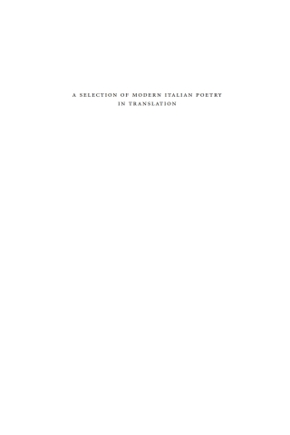 表紙画像: Selection of Modern Italian Poetry in Translation 9780773526969