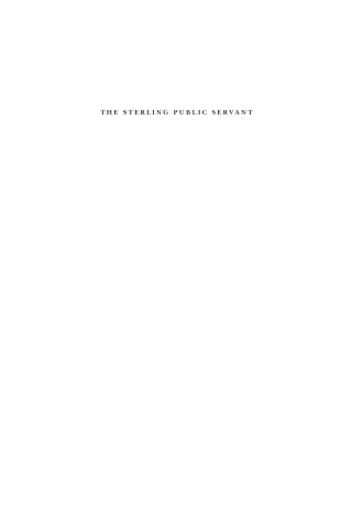 Cover image: Sterling Public Servant 9780773527911