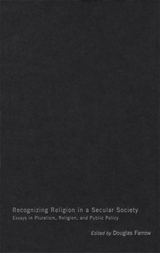Omslagafbeelding: Recognizing Religion in a Secular Society 9780773528123