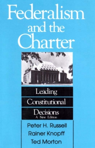 Imagen de portada: Federalism and the Charter 9780886290870
