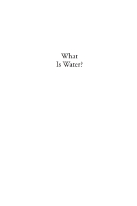 Cover image: What Is Water? 1st edition 9780774817028