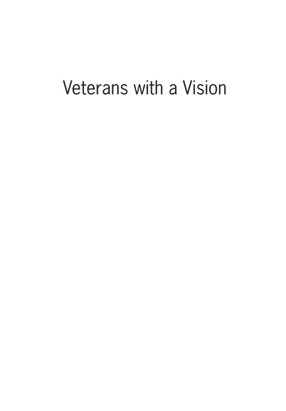 Cover image: Veterans with a Vision 1st edition 9780774818551