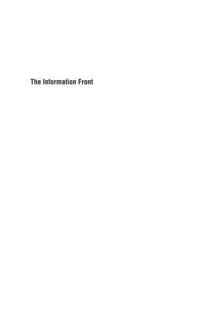 Cover image: The Information Front 1st edition 9780774818995
