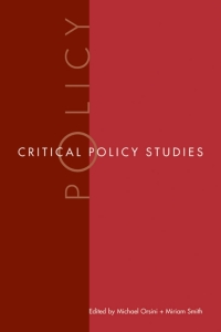 Titelbild: Critical Policy Studies 1st edition 9780774813174