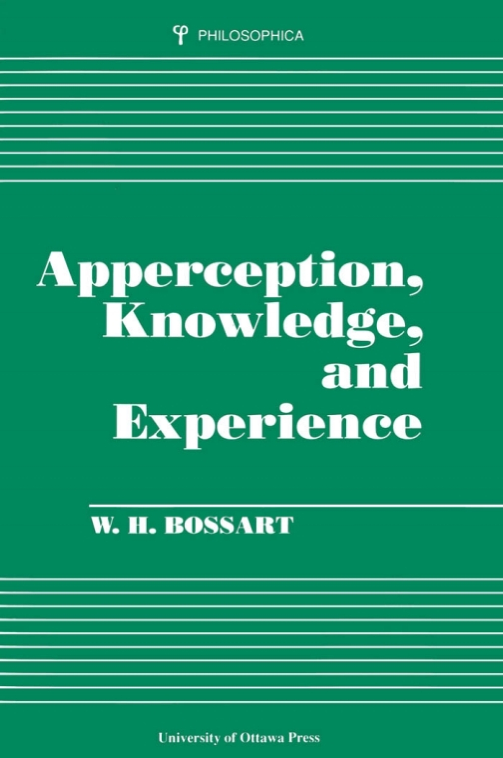 Apperception  Knowledge  and Experience (eBook)