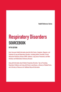 صورة الغلاف: Respiratory Disorders Sourcebook, 5th Ed. 5th edition 9780780817241