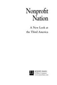 Cover image: Nonprofit Nation: A New Look at the Third America, Revised Edition 2nd edition 9780787954147