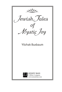 Cover image: Jewish Tales of Mystic Joy 1st edition 9780787962722