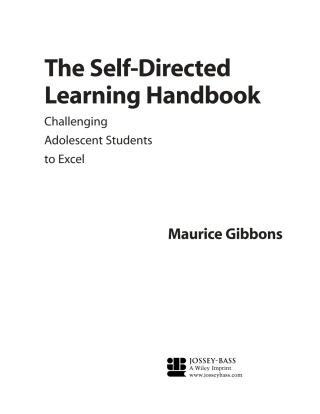 Imagen de portada: The Self-Directed Learning Handbook 1st edition 9780787959555