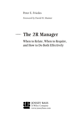 Imagen de portada: The 2R Manager 1st edition 9780787958930