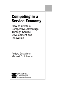 Cover image: Competing in a Service Economy: How to Create a Competitive Advantage Through Service Development and Innovation 1st edition 9780787961565