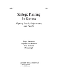 Cover image: Strategic Planning For Success: Aligning People, Performance, and Payoffs 1st edition 9780787965037