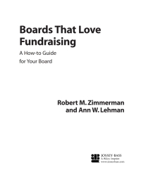 Cover image: Boards That Love Fundraising: A How-to Guide for Your Board 1st edition 9780787968120