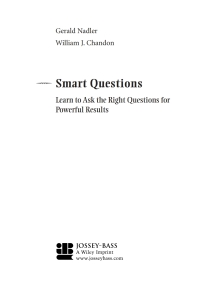 صورة الغلاف: Smart Questions 1st edition 9780787971373