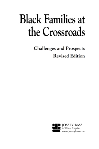 Cover image: Black Families at the Crossroads: Challenges and Prospects 1st edition 9780787972226